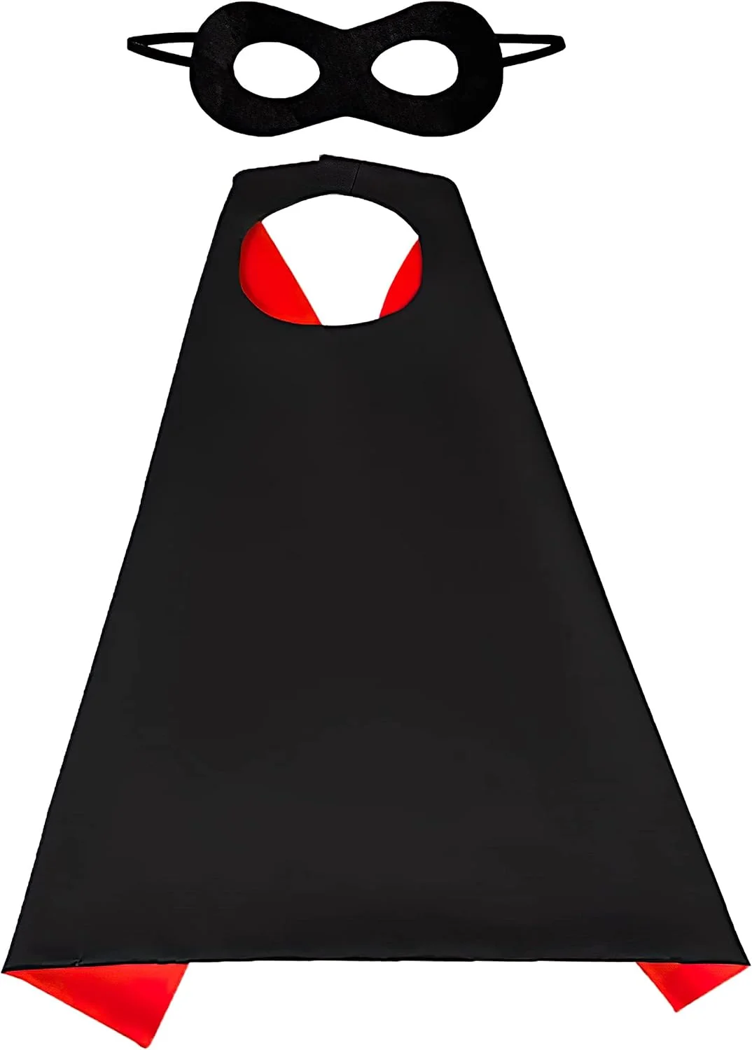 شنل و ماسک دو طرفه ابرقهرمانی HIGHLAND 70 x 70 سانتی متر قرمز و مشکی - شنل ابرقهرمانی لباس هالووین برای کودکان - لباس فانتزی و نقش آفرینی
