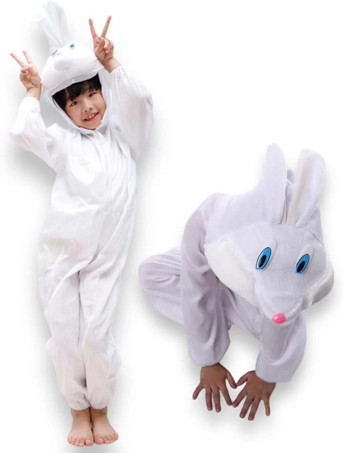 لباس خرگوش هایلند برای کودکان 2 تا 7 سال - جامپسوت هالووین حیوانات - لباس فانتزی Cosplay