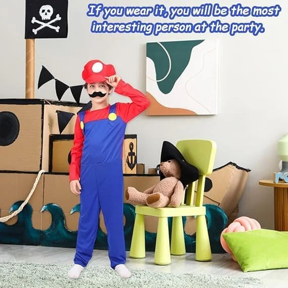 لباس هالووین سوپر برادرز برای کودکان، لباس هالووین دخترانه پسرانه، جامپسوت های Cosplay