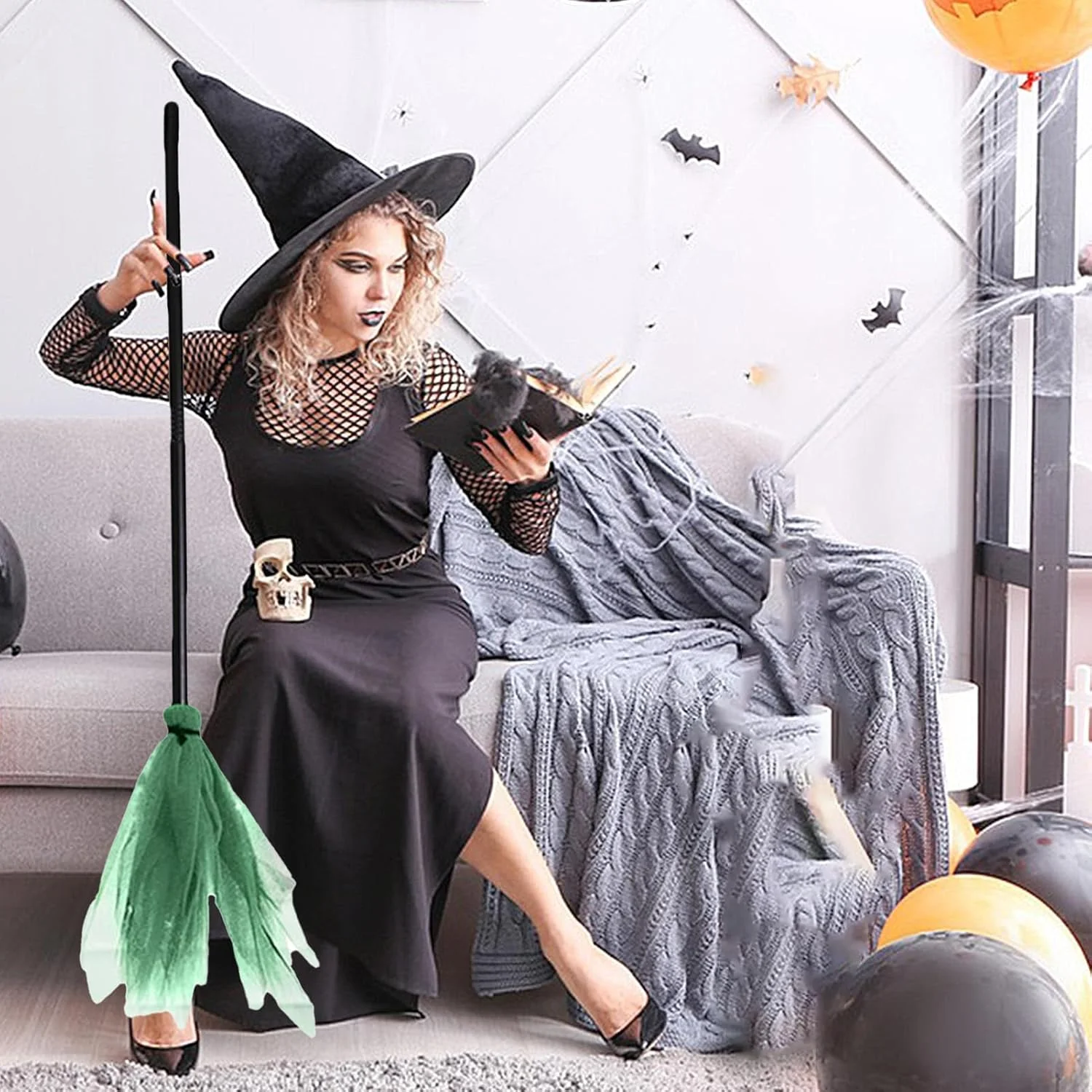جاروی جادوگر، جاروی هالووین برای مهمانی کودکان، وسایل تزئینی برای نمایش های بالماسکه کریسمس هالووین