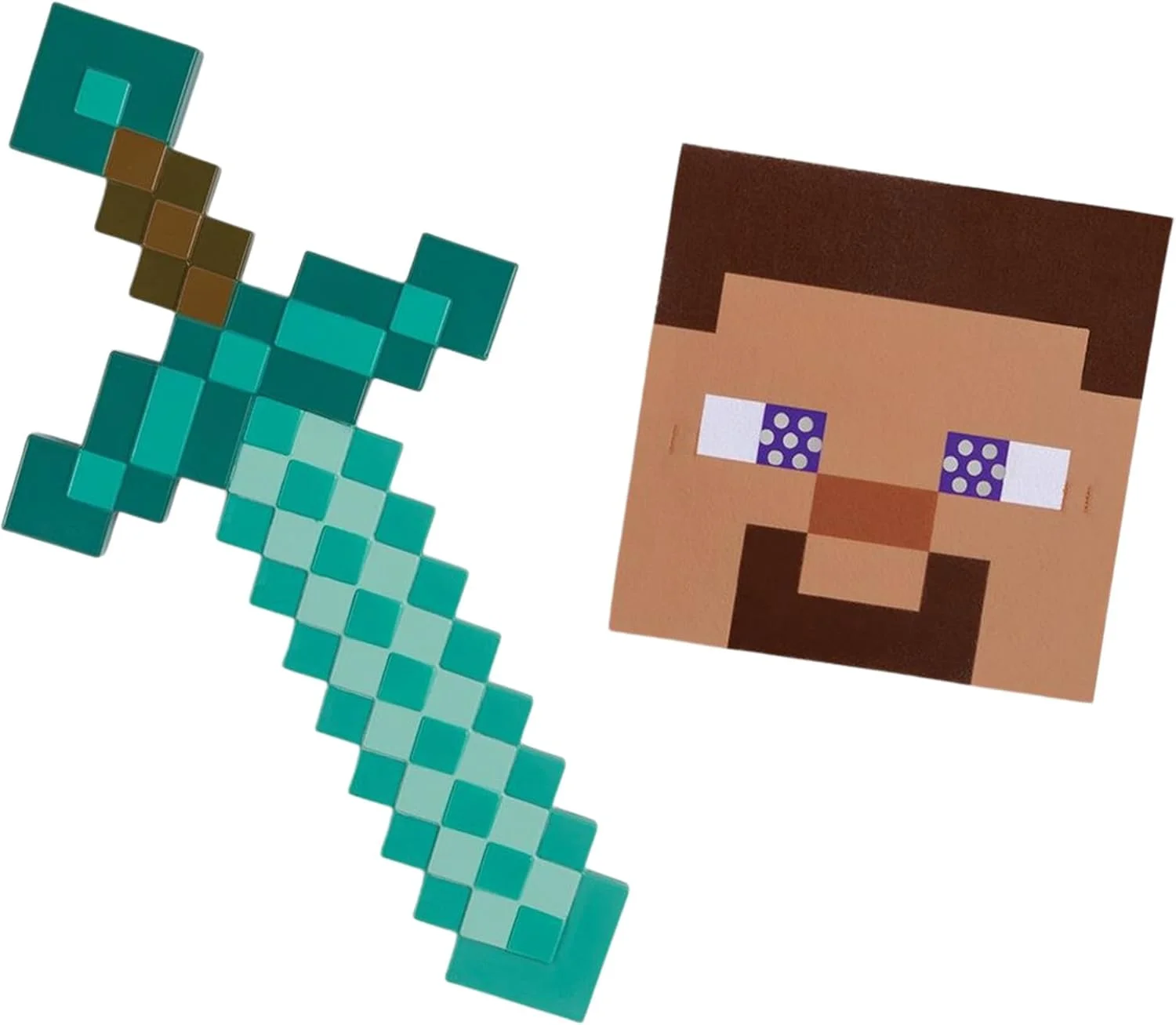 ست لباس شمشیر و ماسک Minecraft Disguise، لوازم جانبی رسمی لباس Minecraft برای کودکان، سایز One Size