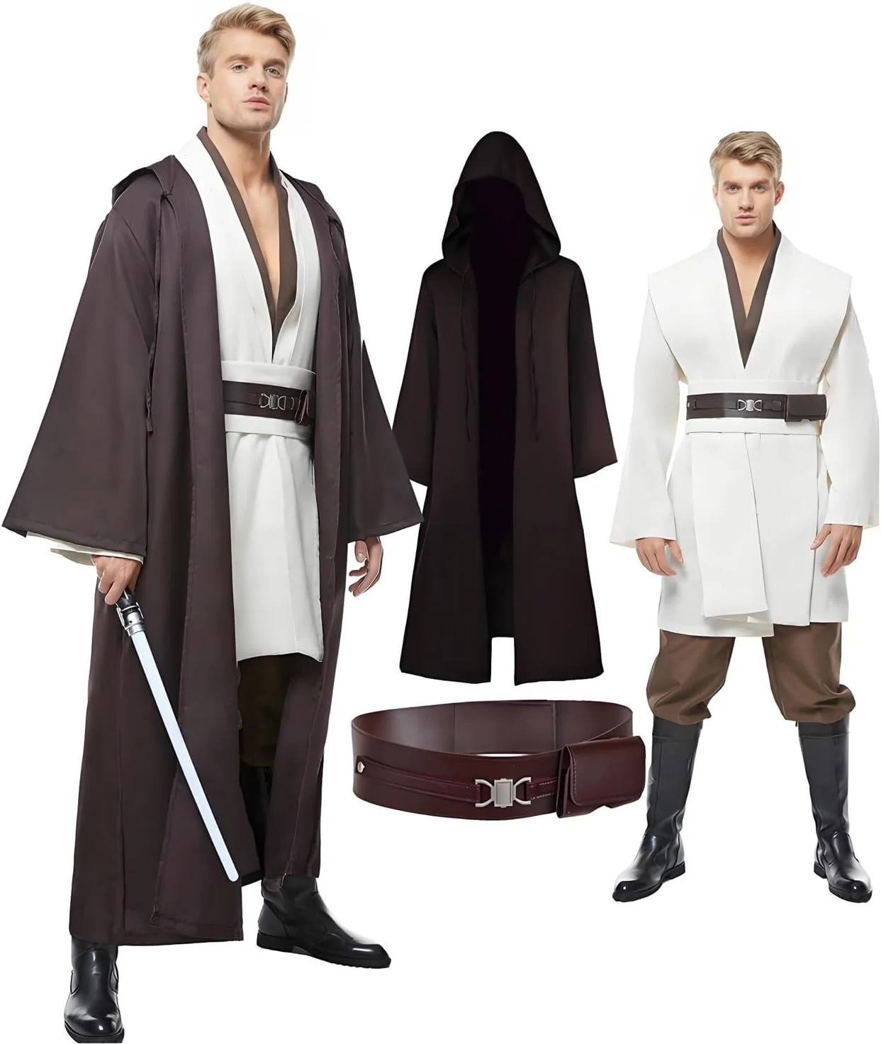 لباس مردانه تونیک Cosplay، لباس هالووین، روپوش، یونیفرم کلاه دار، ست کامل
