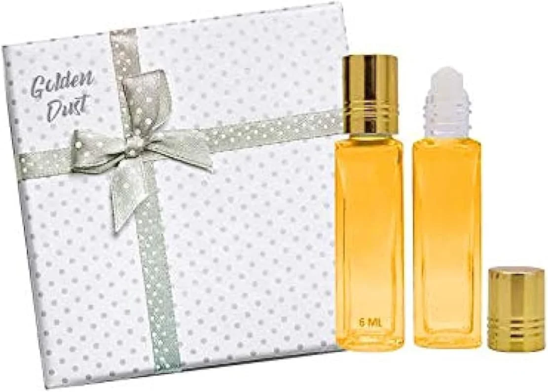 روغن عطر گلدن داست TSZ Scent برای مردان و زنان 6 میلی لیتر 2 عددی، عطر یونیسکس برای هدیه، روغن عطر متمرکز CPO سایز مسافرتی - ماندگاری طولانی
