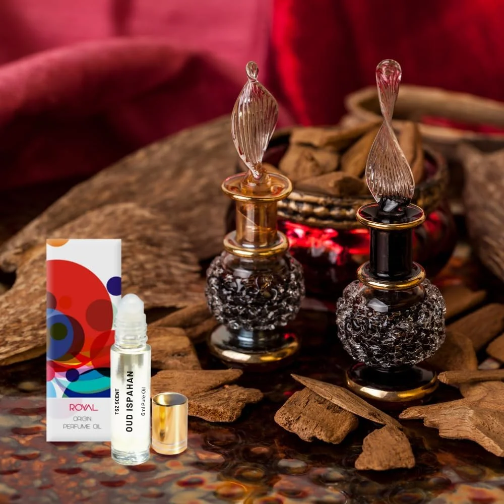 روغن عطر عود ایسپهان TSZ Scent - روغن عطر عود خالص لوکس 6 میلی لیتری رولی | رایحه ای جذاب و بی انتها با رایحه های شیرین و گرم