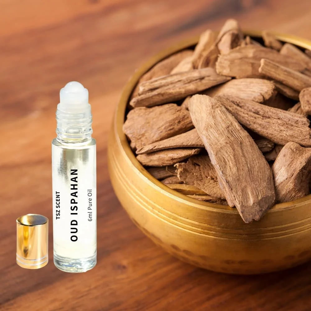 روغن عطر عود ایسپهان TSZ Scent - روغن عطر عود خالص لوکس 6 میلی لیتری رولی | رایحه ای جذاب و بی انتها با رایحه های شیرین و گرم