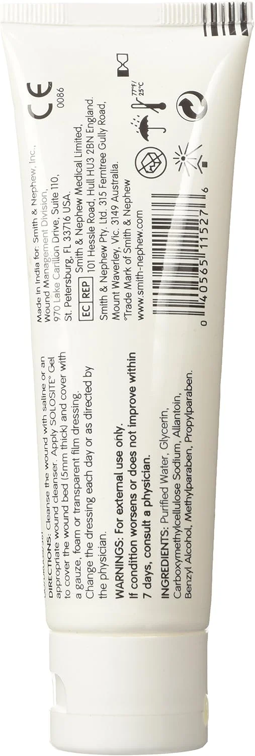 ژل ترمیم کننده زخم Smith & Nephew Solo Site (تیوب 3oz) ژل ترمیم کننده زخم Smith & Nephew Solo Site (تیوب 3oz)