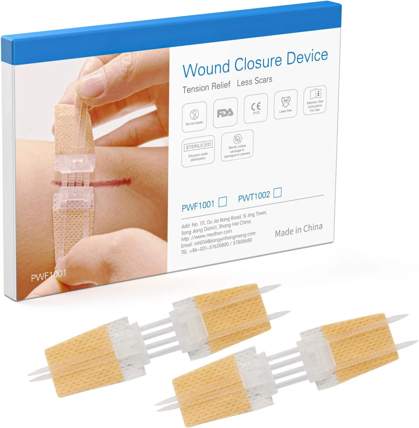 دستگاه بستن زخم زیپ استیچ سی برد، کیت بخیه اضطراری زیپ استیچ، بانداژ با نوارهای استری، بسته 2 عددی، ترمیم بدون درد بریدگی بدون بخیه، مراقبت از زخم و کمک های اولیه، بژ