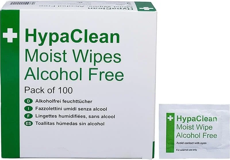 دستمال مرطوب پاک کننده زخم هایپ کلین گروه ایمنی اولیه، بدون الکل، بسته 100 عددی بسته بندی شده تکی دستمال مرطوب پاک کننده زخم هایپ کلین گروه ایمنی اولیه، بدون الکل، بسته 100 عددی بسته بندی شده تکی