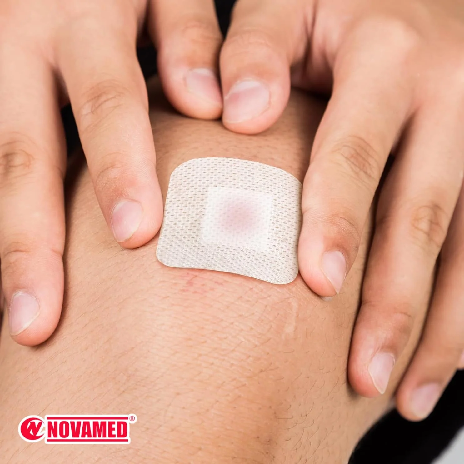 پانسمان جزیره ای چسب دار نوامد، پانسمان زخم گازدار حاشیه دار، گاز پانسمان مربعی تنفسی با پد، بسته بندی جداگانه، نوار چسب برای مراقبت از زخم تاول