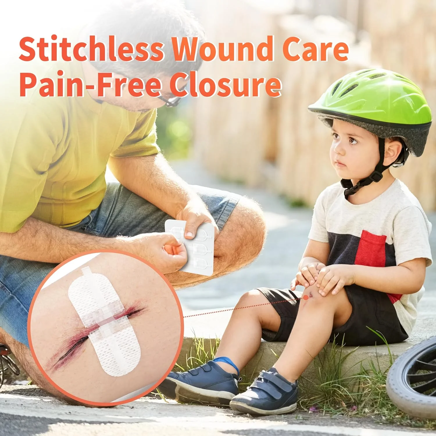 دستگاه بستن زخم راینو ریسکیو 6 عددی، نوارهای بستن زخم بدون بخیه برای مراقبت از بریدگی، باندهای چسبی