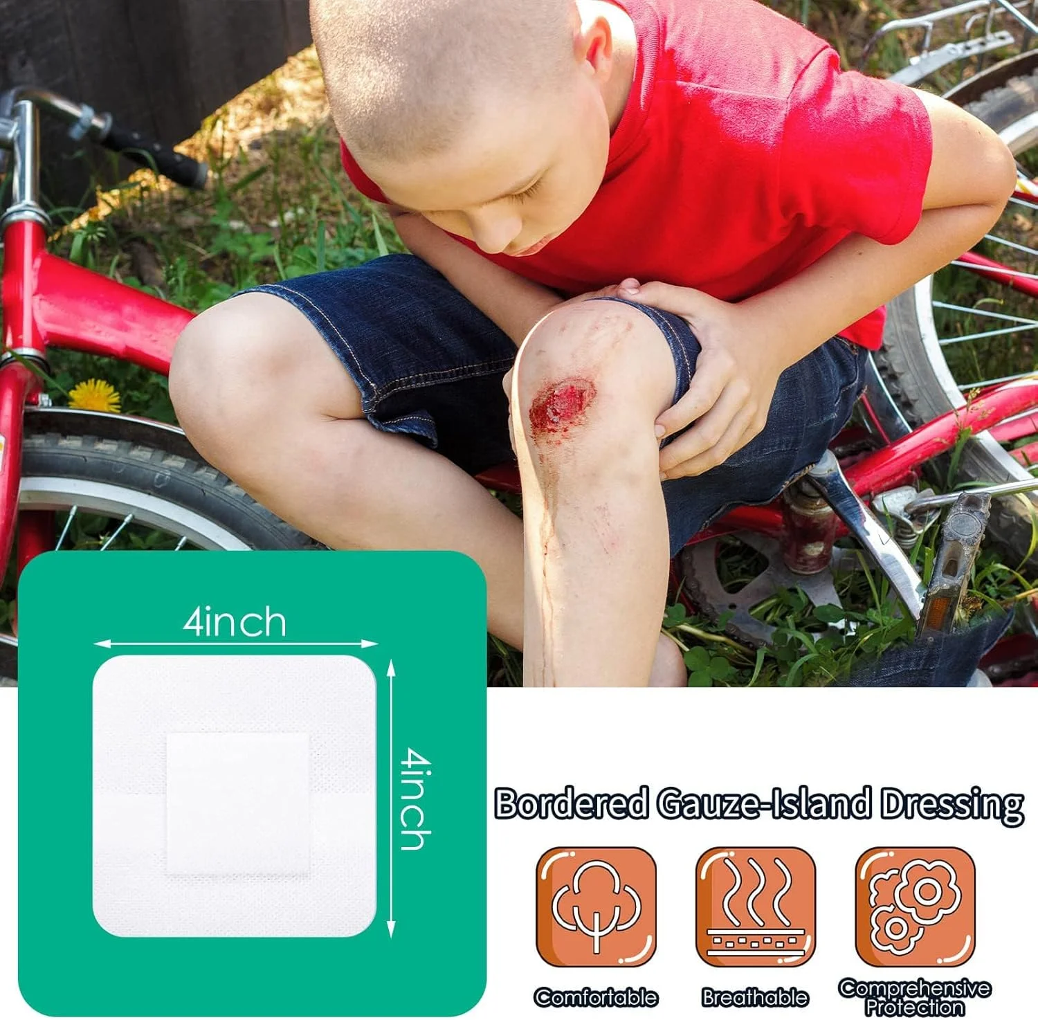 30 عدد پد پانسمان چسبی جزیره ای زخم 4x4 اینچ - باند گاز حاشیه دار ضد آب و تنفسی با پد جاذب، بسته بندی جداگانه برای تاول، سوختگی، مراقبت های بعد از جراحی 30 عدد پد پانسمان چسبی جزیره ای زخم 4x4 اینچ - باند گاز حاشیه دار ضد آب و تنفسی با پد جاذب، بسته بندی جداگانه برای تاول، سوختگی، مراقبت های بعد از جراحی