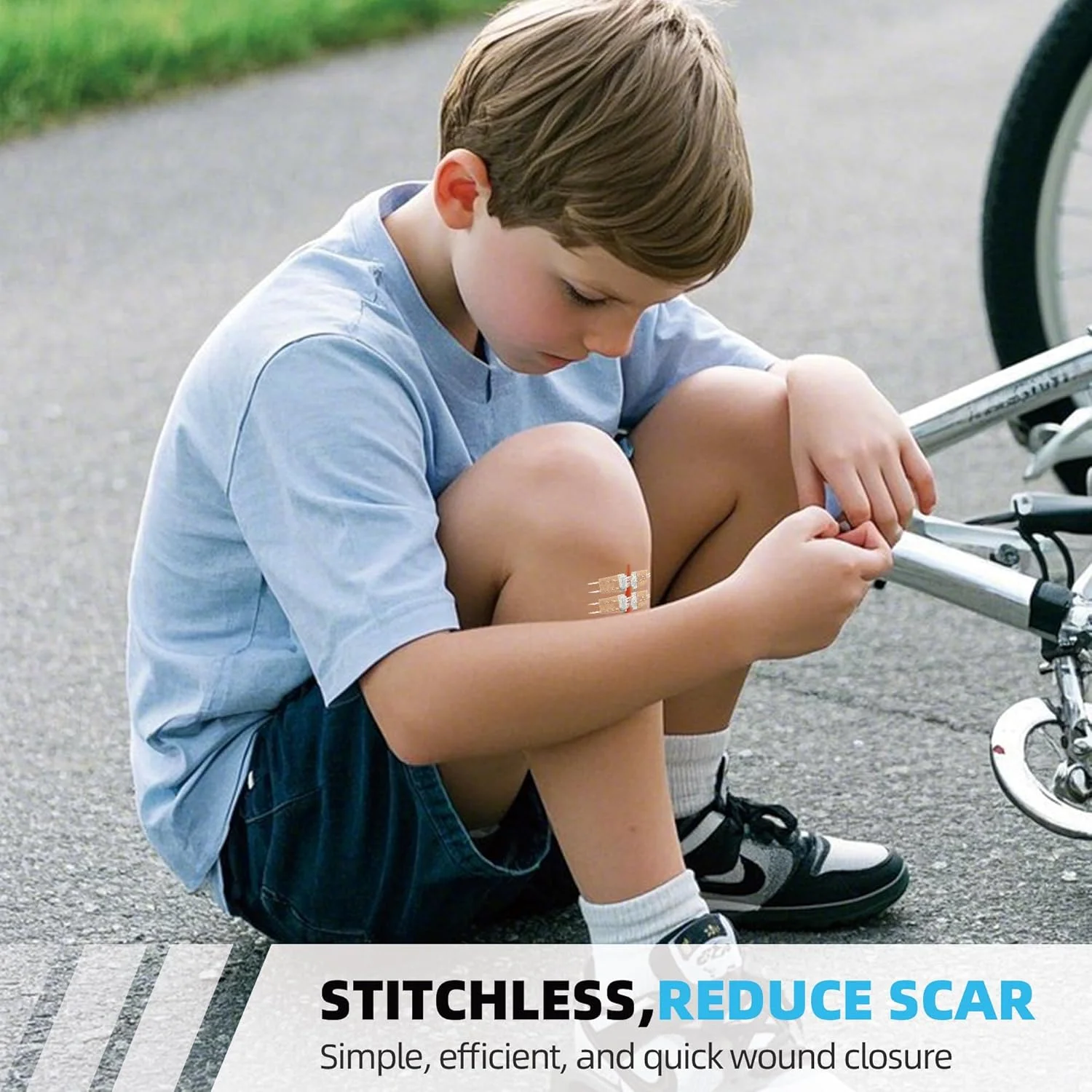 بسته‌های بستن زخم اضطراری Longmed - 10 عدد دستگاه بستن زخم زیپی، بخیه بدون درد، ترمیم پارگی بدون بخیه، بانداژ چسبی برای مراقبت از زخم کمک‌های اولیه (فروش مستقیم کارخانه)