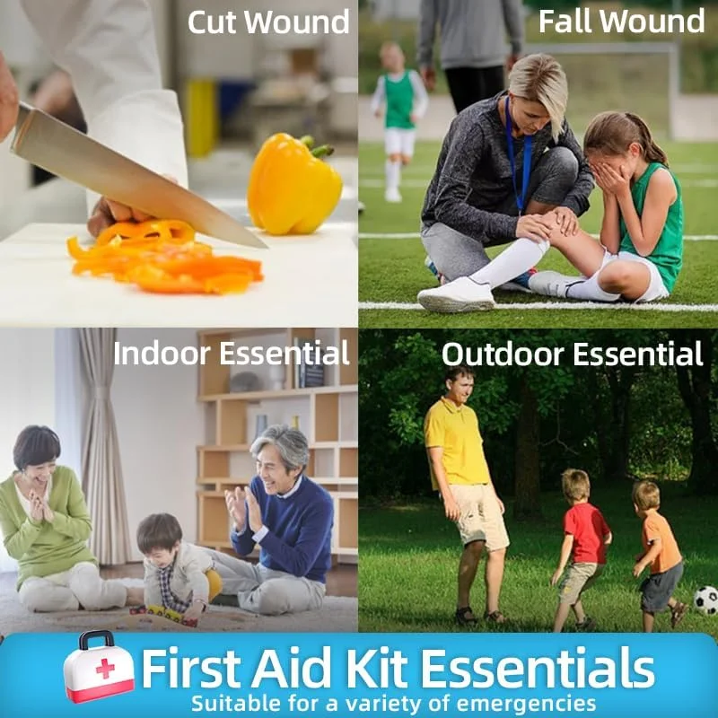 بسته‌های بستن زخم اضطراری Longmed - 10 عدد دستگاه بستن زخم زیپی، بخیه بدون درد، ترمیم پارگی بدون بخیه، بانداژ چسبی برای مراقبت از زخم کمک‌های اولیه (فروش مستقیم کارخانه)