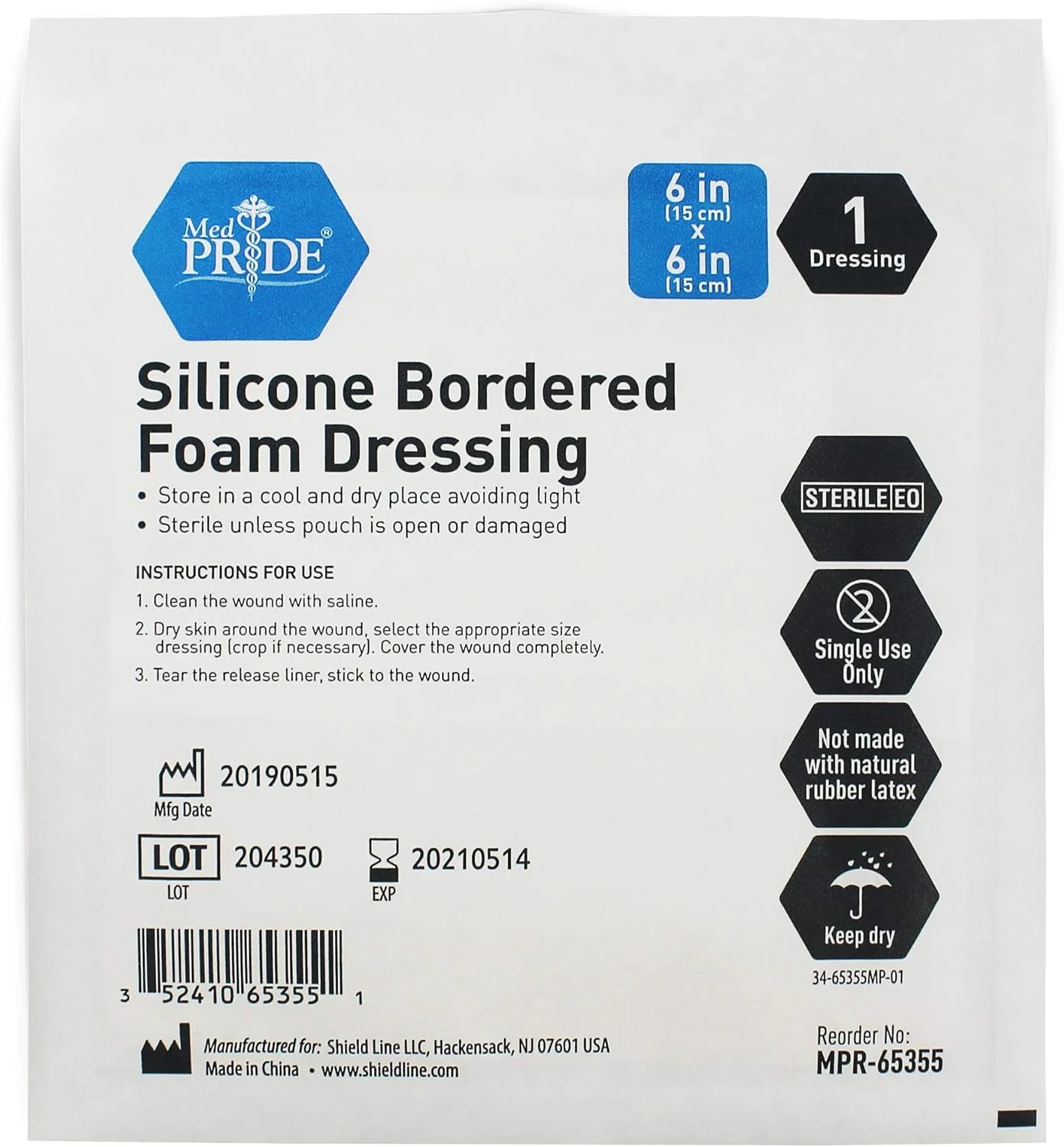 پدهای پانسمان فوم سیلیکونی حاشیه دار چسبی MED PRIDE - 6 اینچ در 6 اینچ، بسته 10 عددی - بانداژ تروما برای زخم ها، زخم های بعد از عمل، آسیب ها - بسته بندی جداگانه - استریل، برداشتن بدون درد پدهای پانسمان فوم سیلیکونی حاشیه دار چسبی MED PRIDE - 6 اینچ در 6 اینچ، بسته 10 عددی - بانداژ تروما برای زخم ها، زخم های بعد از عمل، آسیب ها - بسته بندی جداگانه - استریل، برداشتن بدون درد