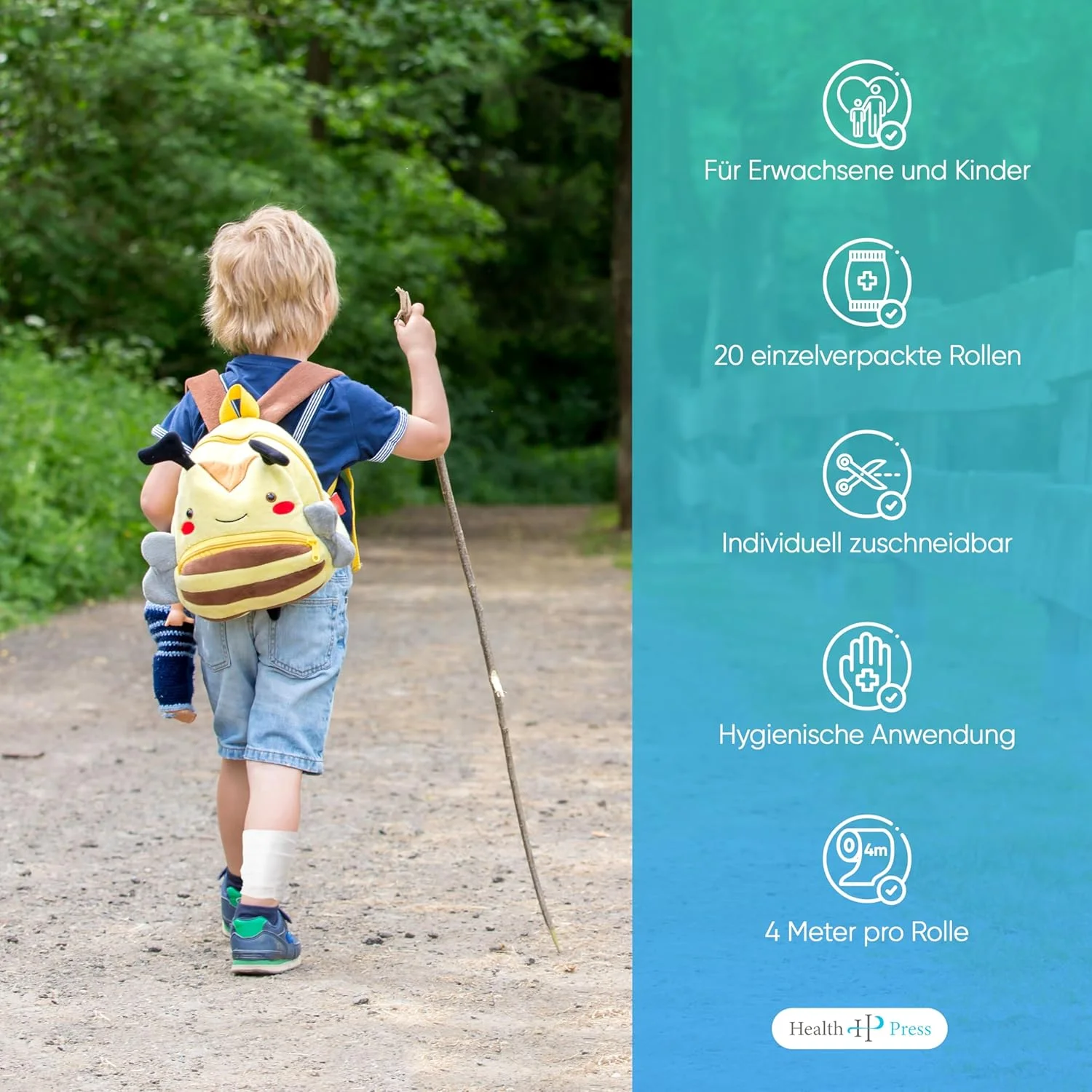 باندهای گاز استریل Health Press® - مواد باند (6 سانتی متر x 4 متر) 20 رول - باند کشی - دستگاه پزشکی - باند تثبیت کننده تست شده از نظر پوستی - باند ایده آل برای کمک های اولیه و مراقبت از زخم باندهای گاز استریل Health Press® - مواد باند (6 سانتی متر x 4 متر) 20 رول - باند کشی - دستگاه پزشکی - باند تثبیت کننده تست شده از نظر پوستی - باند ایده آل برای کمک های اولیه و مراقبت از زخم