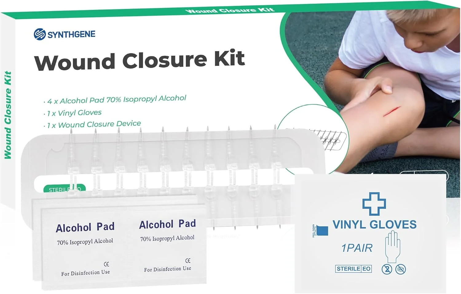 نوارهای بستن زخم بزرگ استری، چسب زخم پروانه‌ای، دستگاه بستن زخم اضطراری، ترمیم پارگی جراحی بدون بخیه برای مراقبت از زخم بزرگ، بستن سریع پوست با درجه بیمارستانی برای خانه، فضای باز