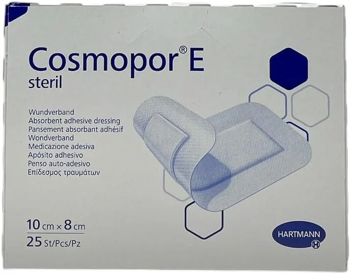 پانسمان استریل چسبی زخم Cosmopor E، 10cm x 8cm، 25 عدد، مناسب جراحی، بریدگی و سوختگی پانسمان استریل چسبی زخم Cosmopor E، 10cm x 8cm، 25 عدد، مناسب جراحی، بریدگی و سوختگی