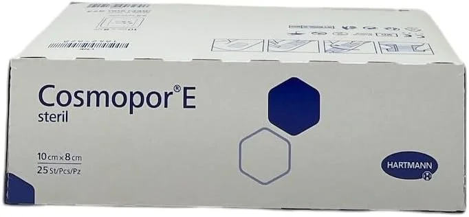 پانسمان استریل چسبی زخم Cosmopor E، 10cm x 8cm، 25 عدد، مناسب جراحی، بریدگی و سوختگی پانسمان استریل چسبی زخم Cosmopor E، 10cm x 8cm، 25 عدد، مناسب جراحی، بریدگی و سوختگی