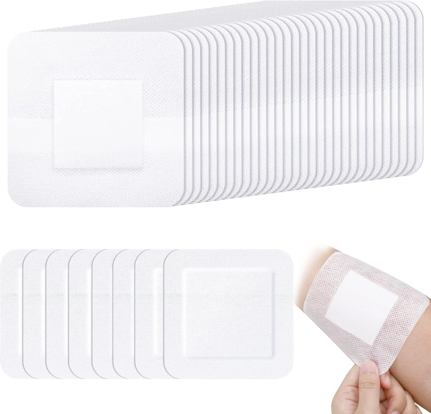 50 عدد پانسمان جزیره ای گاز حاشیه دار، 50 عدد پانسمان مربعی تنفسی گاز ضد آب با پد، نرم، 50 عدد پد گاز چسب دار استریل راحت برای مراقبت از زخم (50 عدد 4 x 4 اینچ) 50 عدد پانسمان جزیره ای گاز حاشیه دار، 50 عدد پانسمان مربعی تنفسی گاز ضد آب با پد، نرم، 50 عدد پد گاز چسب دار استریل راحت برای مراقبت از زخم (50 عدد 4 x 4 اینچ)