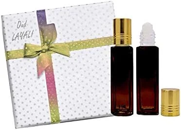 روغن عطر عود لیالی TSZ Scent CPO رولی مردانه و زنانه سایز مسافرتی جیبی روغن عطر غلیظ بسته هدیه 2 عددی