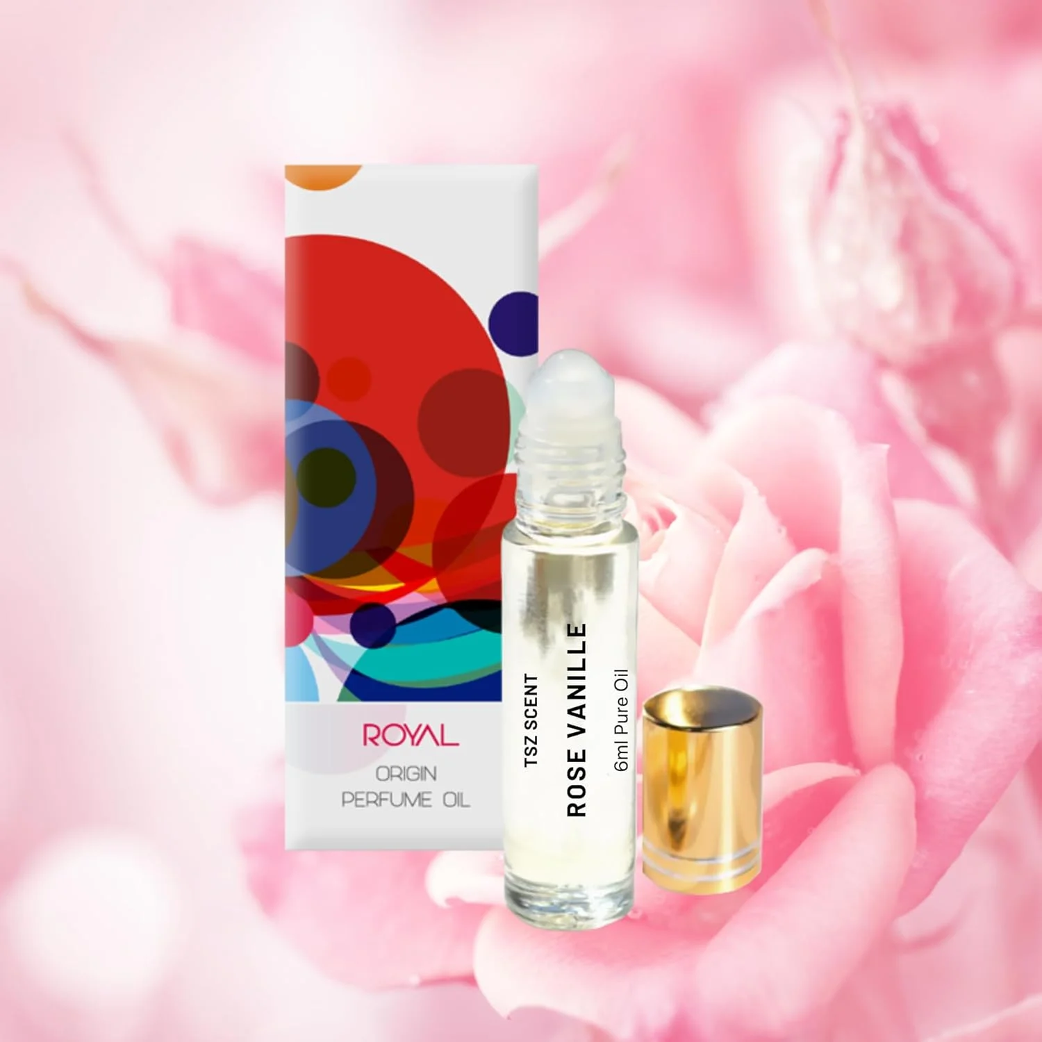 روغن عطر زنانه تی اس زد الهام گرفته از رز وانیل مانسرا اورجینال 6 میلی لیتر