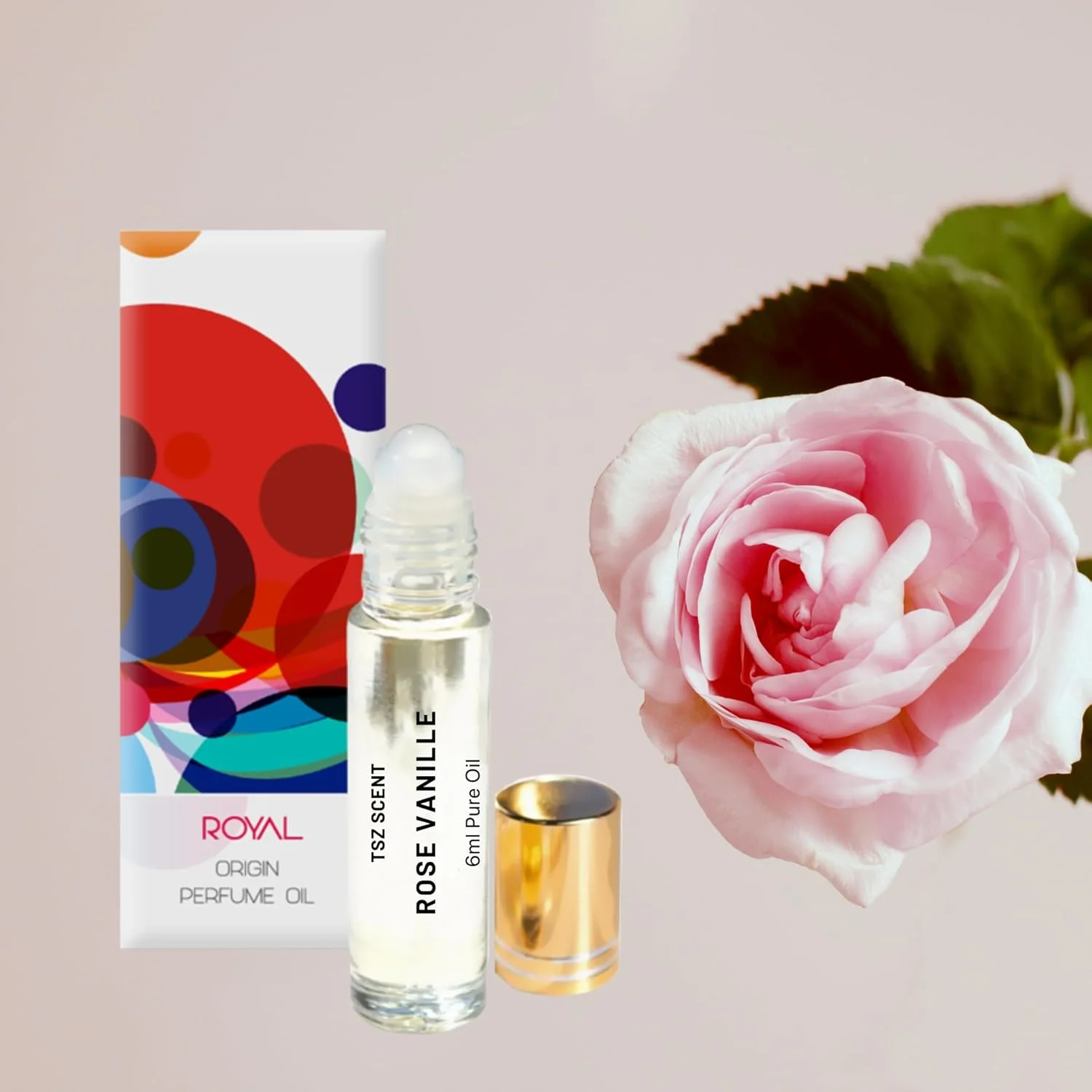 روغن عطر زنانه تی اس زد الهام گرفته از رز وانیل مانسرا اورجینال 6 میلی لیتر