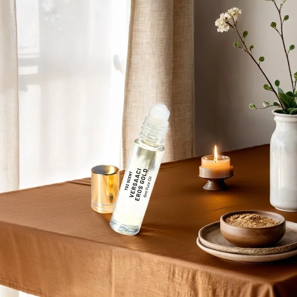 روغن عطر زنانه طلایی اروسز تی اس زد سنت - ماندگاری طولانی، رایحه گلی شیرین و تمیز - عطر رولی غلیظ 6 میلی لیتری روغن عطر زنانه طلایی اروسز تی اس زد سنت - ماندگاری طولانی، رایحه گلی شیرین و تمیز - عطر رولی غلیظ 6 میلی لیتری