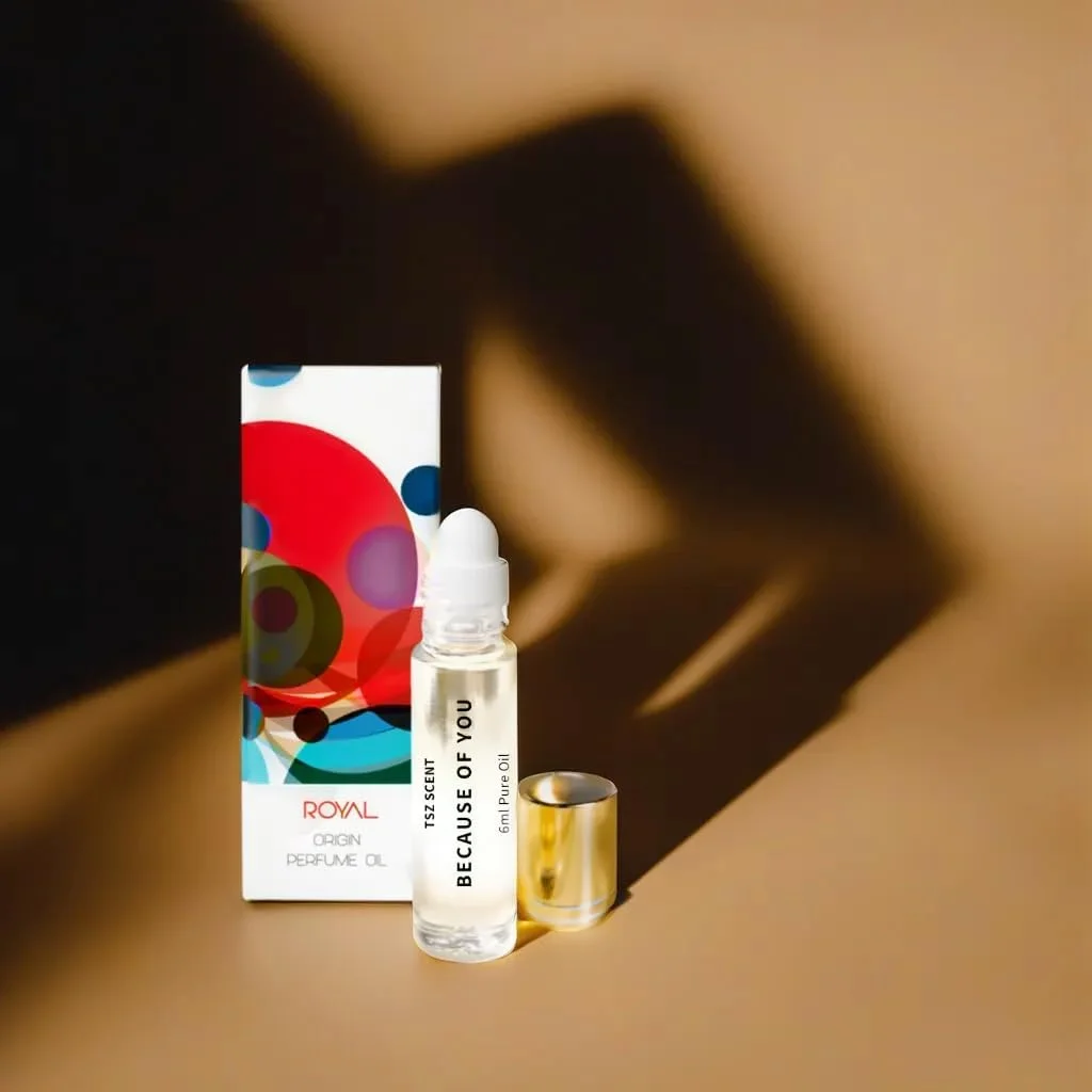 روغن عطر زنانه رولی 6 میلی لیتری TSZ Scent Because of You، رایحه لوکس و ماندگار با اسانس شیرین، گل رز، وانیل و مشک، عطر خالص و غلیظ برای بانوان روغن عطر زنانه رولی 6 میلی لیتری TSZ Scent Because of You، رایحه لوکس و ماندگار با اسانس شیرین، گل رز، وانیل و مشک، عطر خالص و غلیظ برای بانوان