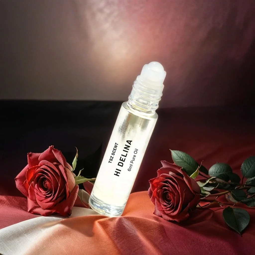روغن عطر رولی زنانه TSZ Scent Hi Delina - سایز مسافرتی 6 میلی لیتر، بدون الکل، رایحه ماندگار گلی و میوه ای روغن عطر رولی زنانه TSZ Scent Hi Delina - سایز مسافرتی 6 میلی لیتر، بدون الکل، رایحه ماندگار گلی و میوه ای