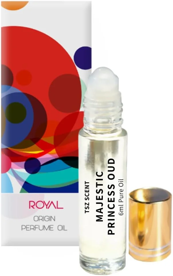 روغن عطر زنانه TSZ SCENT Majestic Princess Oudh - رایحه ای ماندگار از گل و چوب، رولی و قابل حمل 6 میلی لیتر