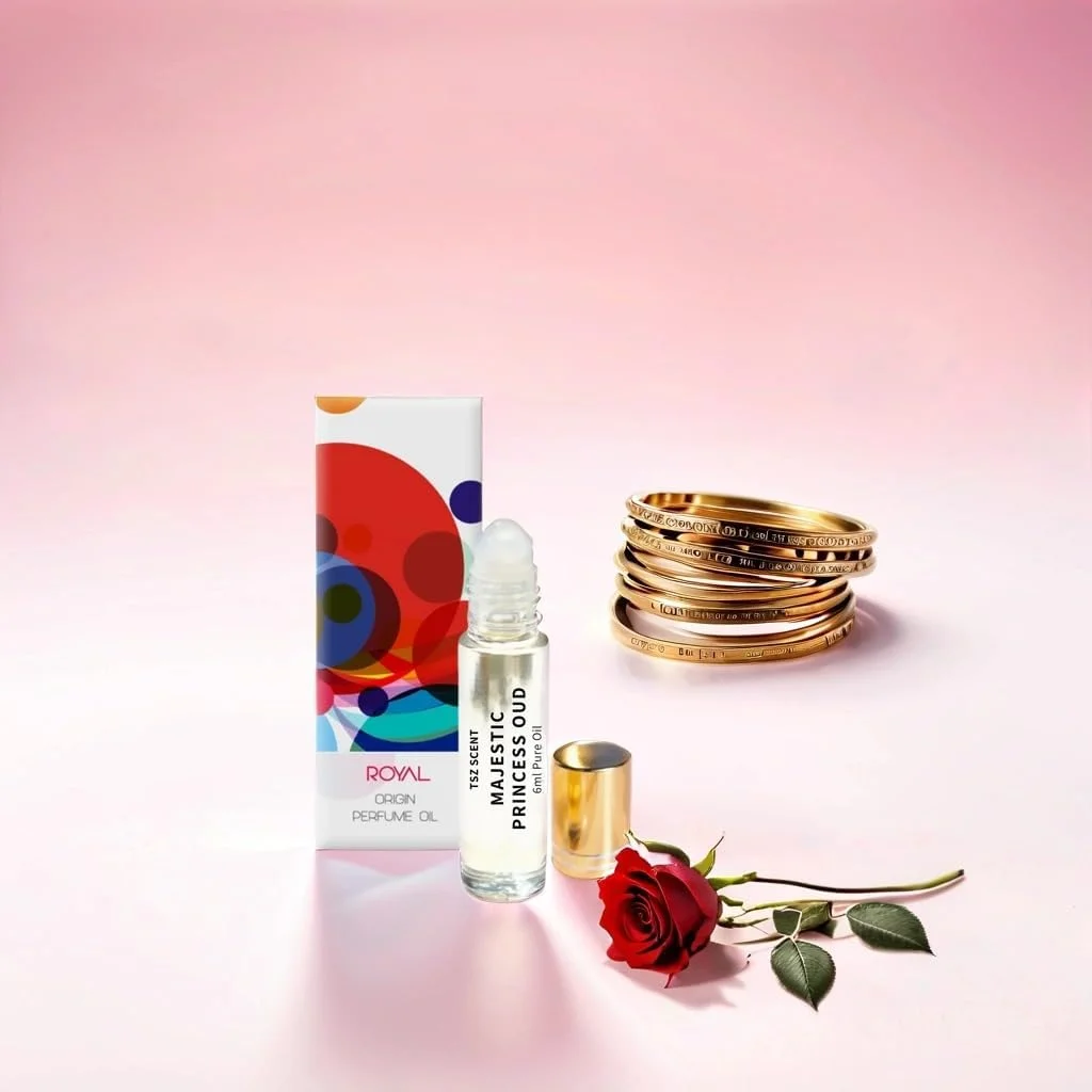 روغن عطر زنانه TSZ SCENT Majestic Princess Oudh - رایحه ای ماندگار از گل و چوب، رولی و قابل حمل 6 میلی لیتر