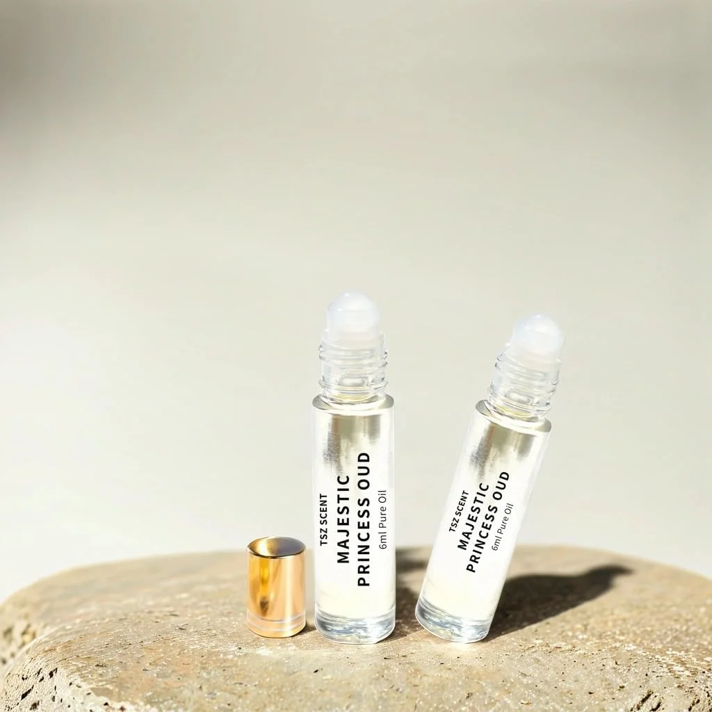 روغن عطر زنانه TSZ SCENT Majestic Princess Oudh - رایحه ای ماندگار از گل و چوب، رولی و قابل حمل 6 میلی لیتر
