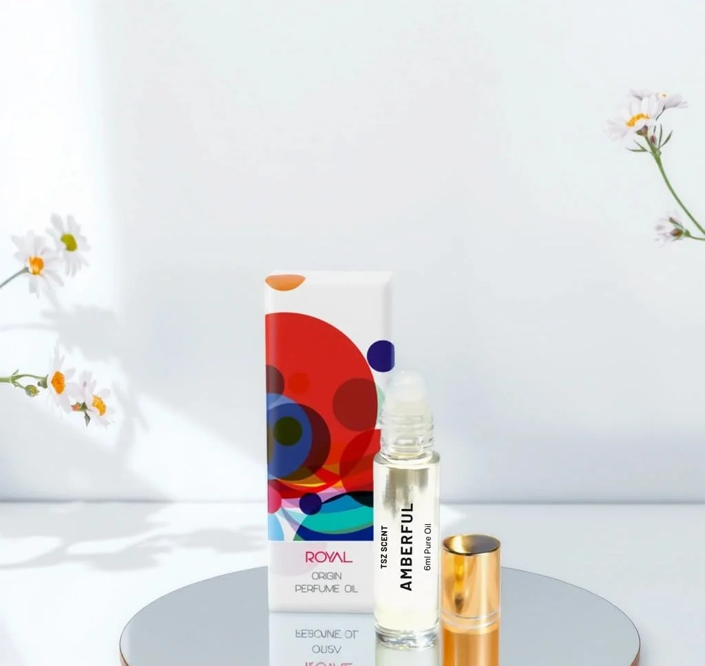 روغن عطر عنبرفول تی اس زد - 6 میلی لیتر رولی - رایحه ای ماندگار و یونیسکس | عطر شرقی چوبی برای مردان و زنان | ایده آل برای استفاده در سفر