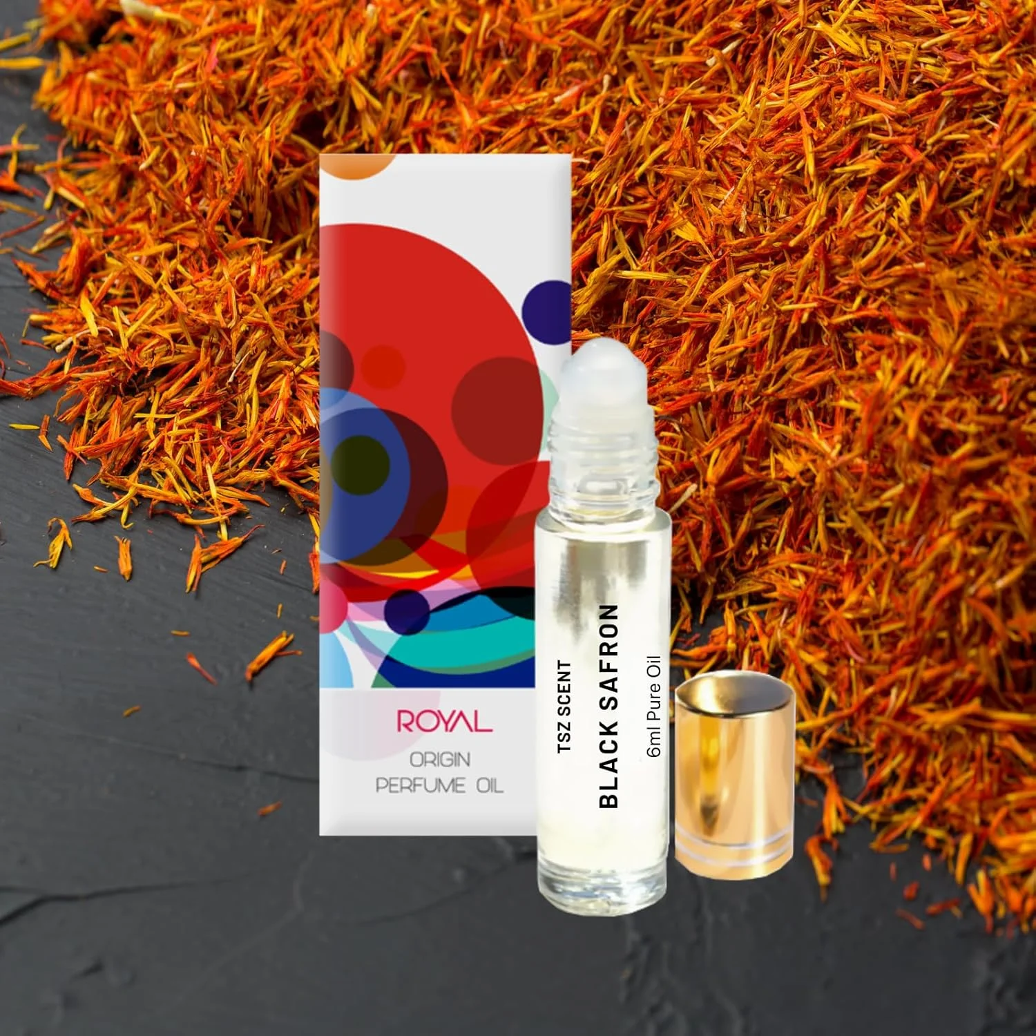 عطر روغنی زعفران سیاه TSZ Scent، عطر جیبی رولی مردانه و زنانه 6 میلی لیتری، روغن عطر غلیظ عطر روغنی زعفران سیاه TSZ Scent، عطر جیبی رولی مردانه و زنانه 6 میلی لیتری، روغن عطر غلیظ