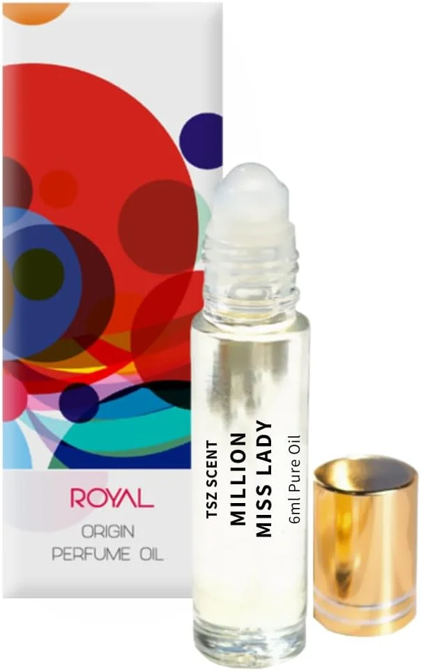 روغن عطر زنانه تی اس زد سنت مدل Miss Million Lady، رول-آن 6 میلی لیتری - رایحه گلی شیرین با نت های عسل و مرکبات، ماندگاری طولانی، مناسب برای سفر