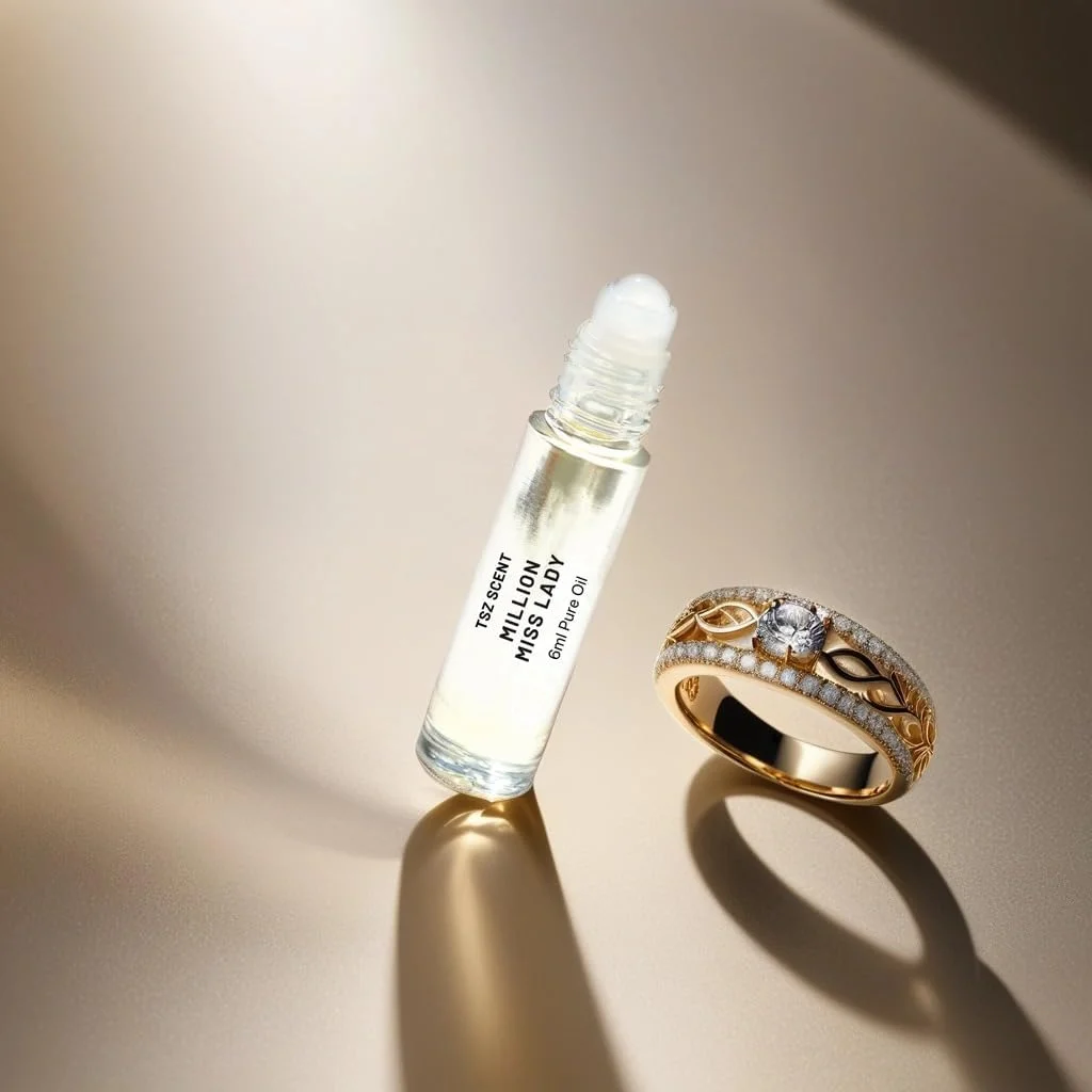 روغن عطر زنانه تی اس زد سنت مدل Miss Million Lady، رول-آن 6 میلی لیتری - رایحه گلی شیرین با نت های عسل و مرکبات، ماندگاری طولانی، مناسب برای سفر