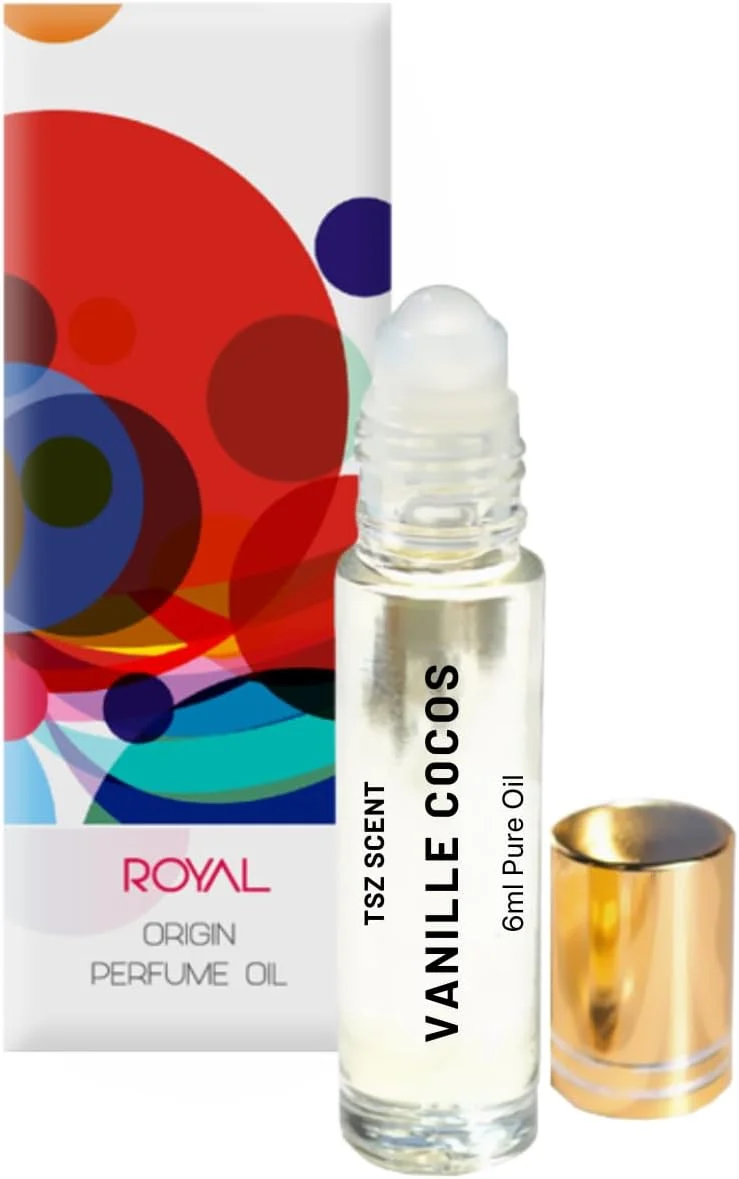 عطر روغنی زنانه TSZ با رایحه وانیل نارگیل، خالص، CPO، رولی، 6 میلی لیتر، سایز مسافرتی، عطر جیبی، روغن عطر غلیظ عطر روغنی زنانه TSZ با رایحه وانیل نارگیل، خالص، CPO، رولی، 6 میلی لیتر، سایز مسافرتی، عطر جیبی، روغن عطر غلیظ