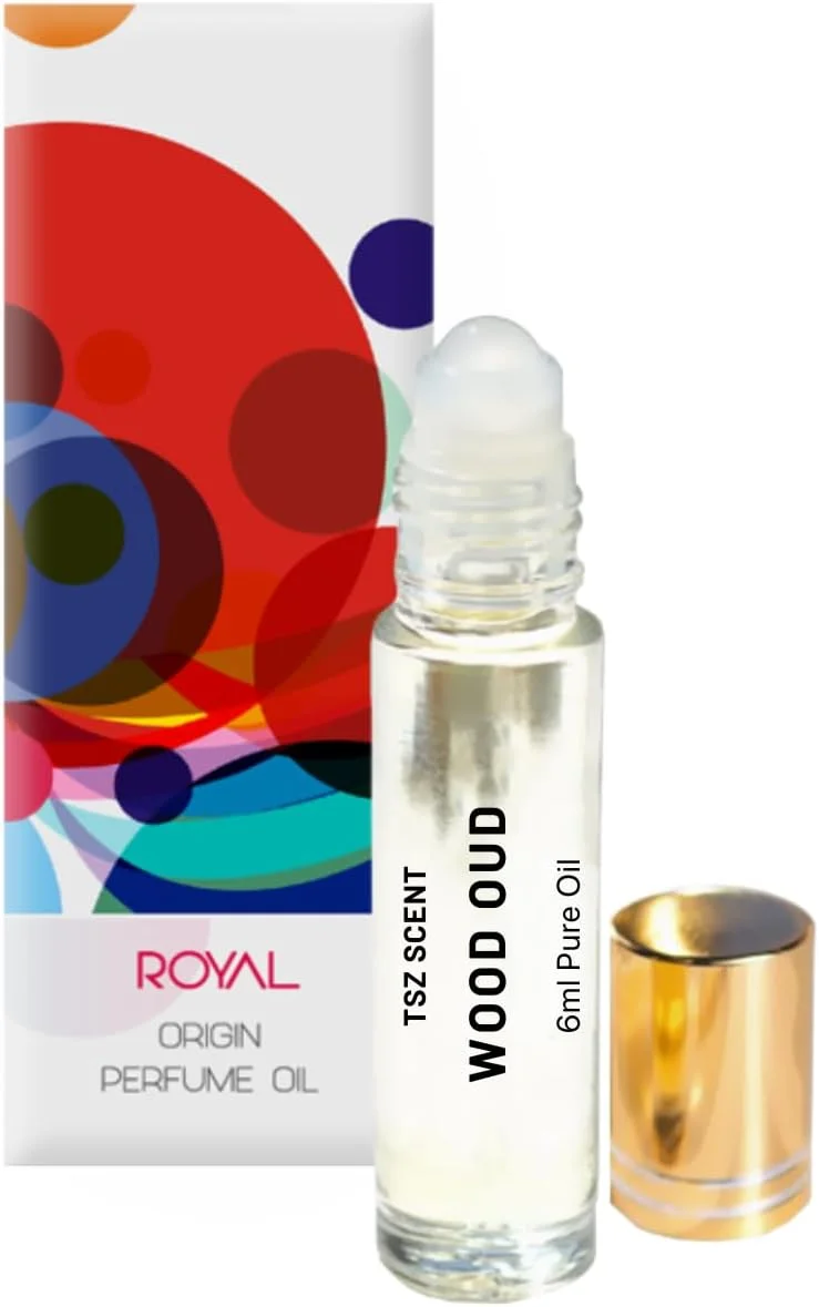 روغن عطر عود چوبی TSZ با رایحه 6 میلی لیتری رولی - رایحه ای یونیسکس با نت های ماندگار عود و وانیل | برای مردان و زنان