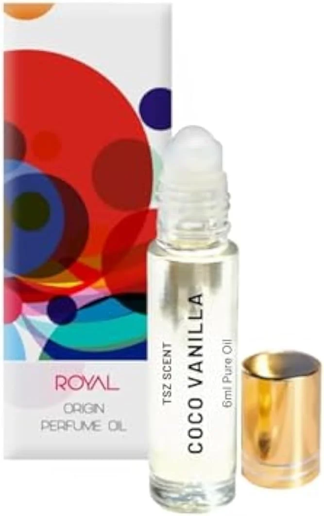 عطر روغنی رولی مردانه و زنانه TSZ Scent با رایحه نارگیل و وانیل، 6 میلی لیتر، سایز مسافرتی و جیبی