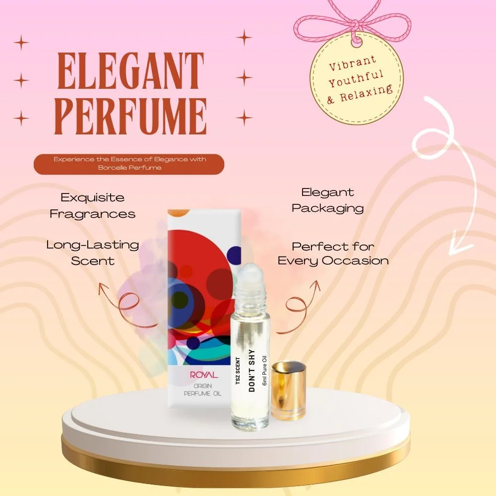 عطر روغنی زنانه TSZ Scent Dont Shy - ماندگاری طولانی، رایحه وانیل شیرین - رولی 6 میلی لیتری، غیر الکلی، رایحه لوکس عشق عطر روغنی زنانه TSZ Scent Dont Shy - ماندگاری طولانی، رایحه وانیل شیرین - رولی 6 میلی لیتری، غیر الکلی، رایحه لوکس عشق