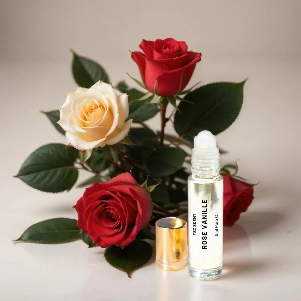 روغن عطر رولی رز وانیل TSZ Scent - 6 میلی لیتر، رایحه ماندگار، اسانس گل های شیرین و وانیل برای زنان و دختران روغن عطر رولی رز وانیل TSZ Scent - 6 میلی لیتر، رایحه ماندگار، اسانس گل های شیرین و وانیل برای زنان و دختران