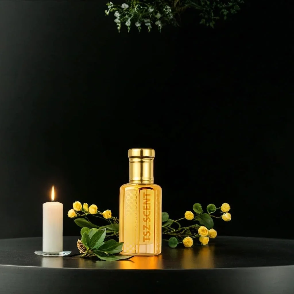 روغن عطر خالص لو جاردین دس آمیس تی اس زد سنت، رایحه گلی مرکباتی یونیسکس، رایحه تازه ماندگار با جعبه هدیه و کیف