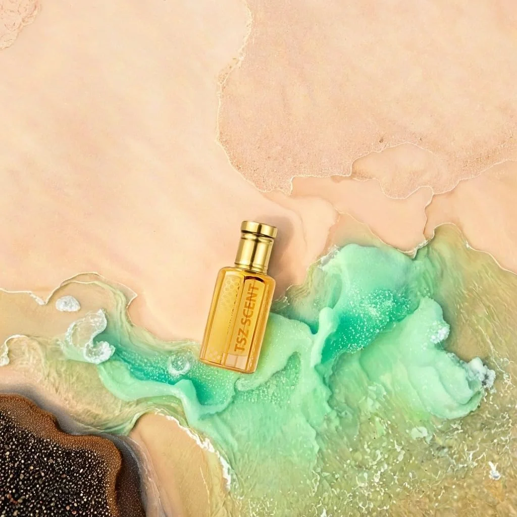 روغن عطر خالص لو جاردین دس آمیس تی اس زد سنت، رایحه گلی مرکباتی یونیسکس، رایحه تازه ماندگار با جعبه هدیه و کیف
