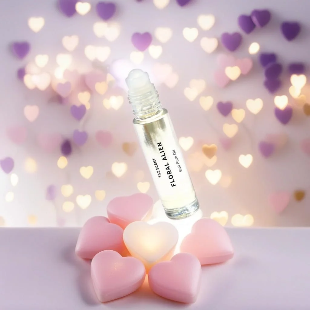 عطر زنانه رولی تی اس زد مدل Floral Alien، حجم 6 میلی لیتر، رایحه گلی، ماندگاری طولانی، بدون الکل، بافت ابریشمی و پودری، جذاب و احساسی، روغن غلیظ