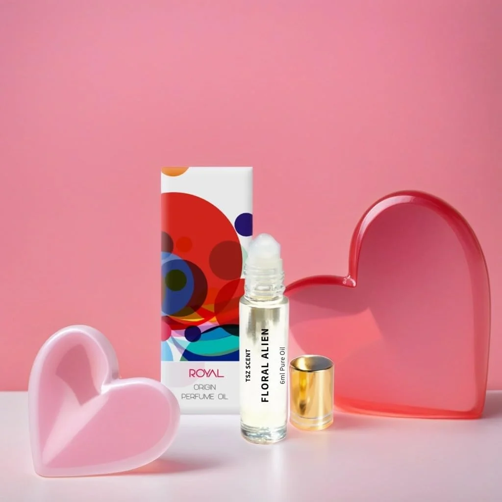 عطر زنانه رولی تی اس زد مدل Floral Alien، حجم 6 میلی لیتر، رایحه گلی، ماندگاری طولانی، بدون الکل، بافت ابریشمی و پودری، جذاب و احساسی، روغن غلیظ