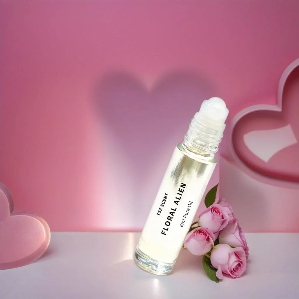 عطر زنانه رولی تی اس زد مدل Floral Alien، حجم 6 میلی لیتر، رایحه گلی، ماندگاری طولانی، بدون الکل، بافت ابریشمی و پودری، جذاب و احساسی، روغن غلیظ