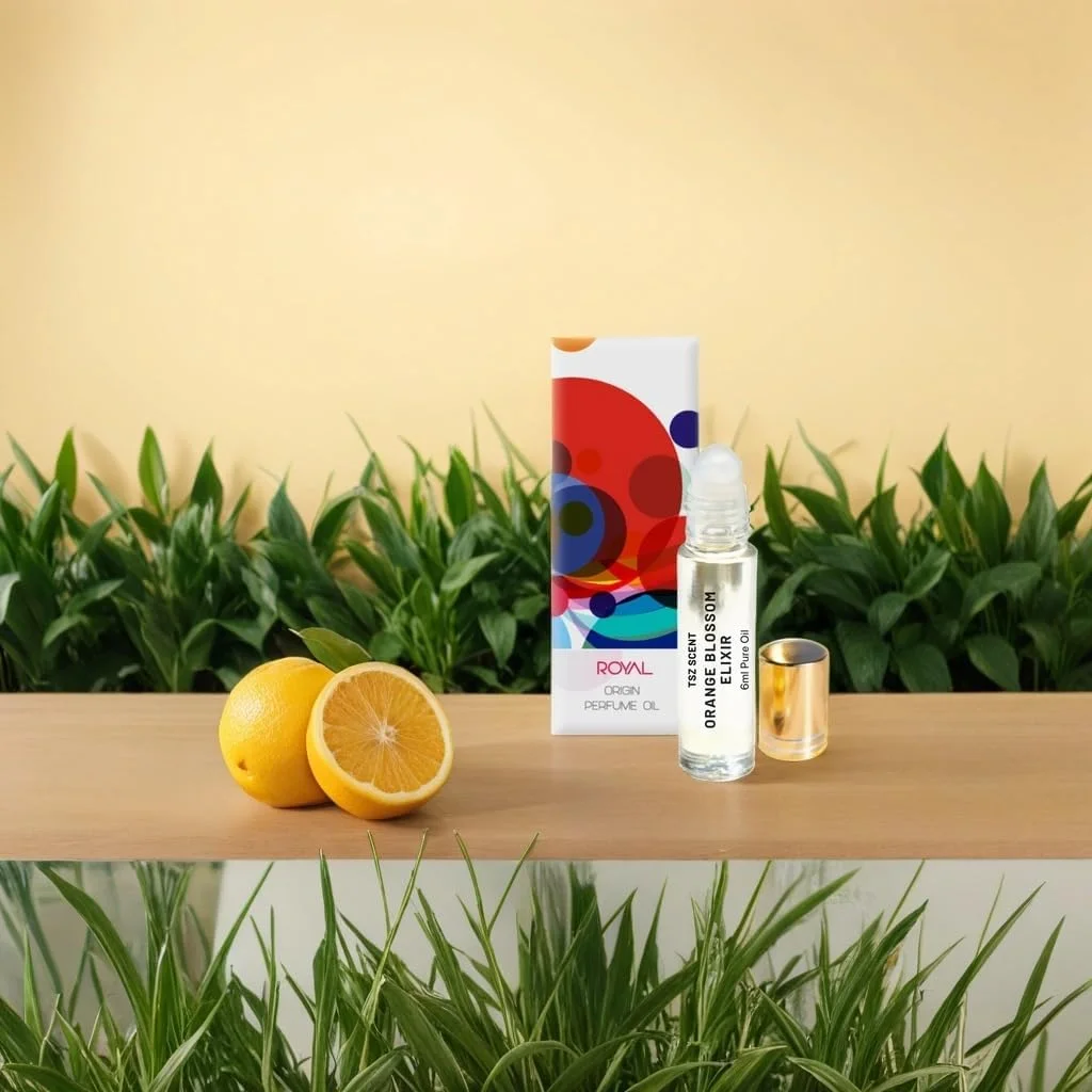 روغن عطر شکوفه پرتقال TSZ Scent، اکسیر 6 میلی لیتری، رایحه مرکباتی و گلی لوکس و ماندگار برای زنان و مردان، مناسب برای هدیه و استفاده روزانه