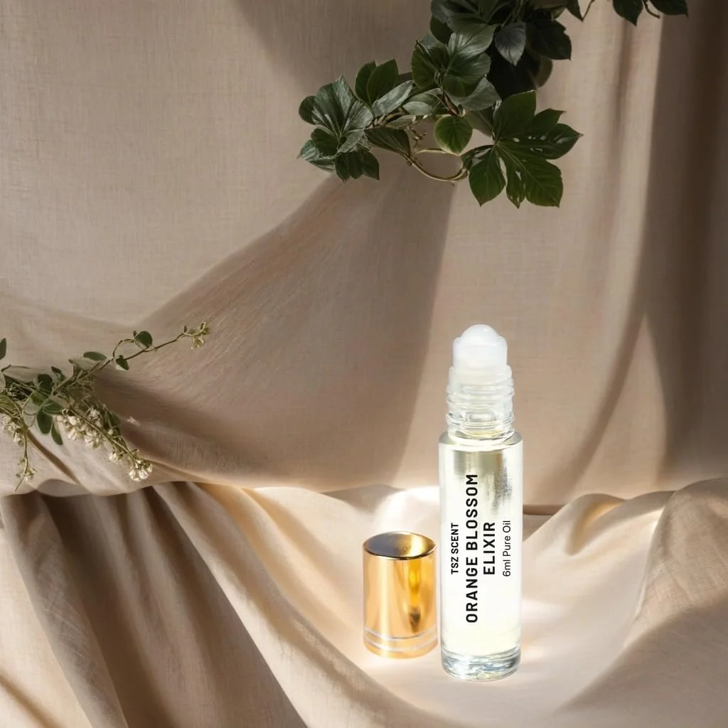 روغن عطر شکوفه پرتقال TSZ Scent، اکسیر 6 میلی لیتری، رایحه مرکباتی و گلی لوکس و ماندگار برای زنان و مردان، مناسب برای هدیه و استفاده روزانه