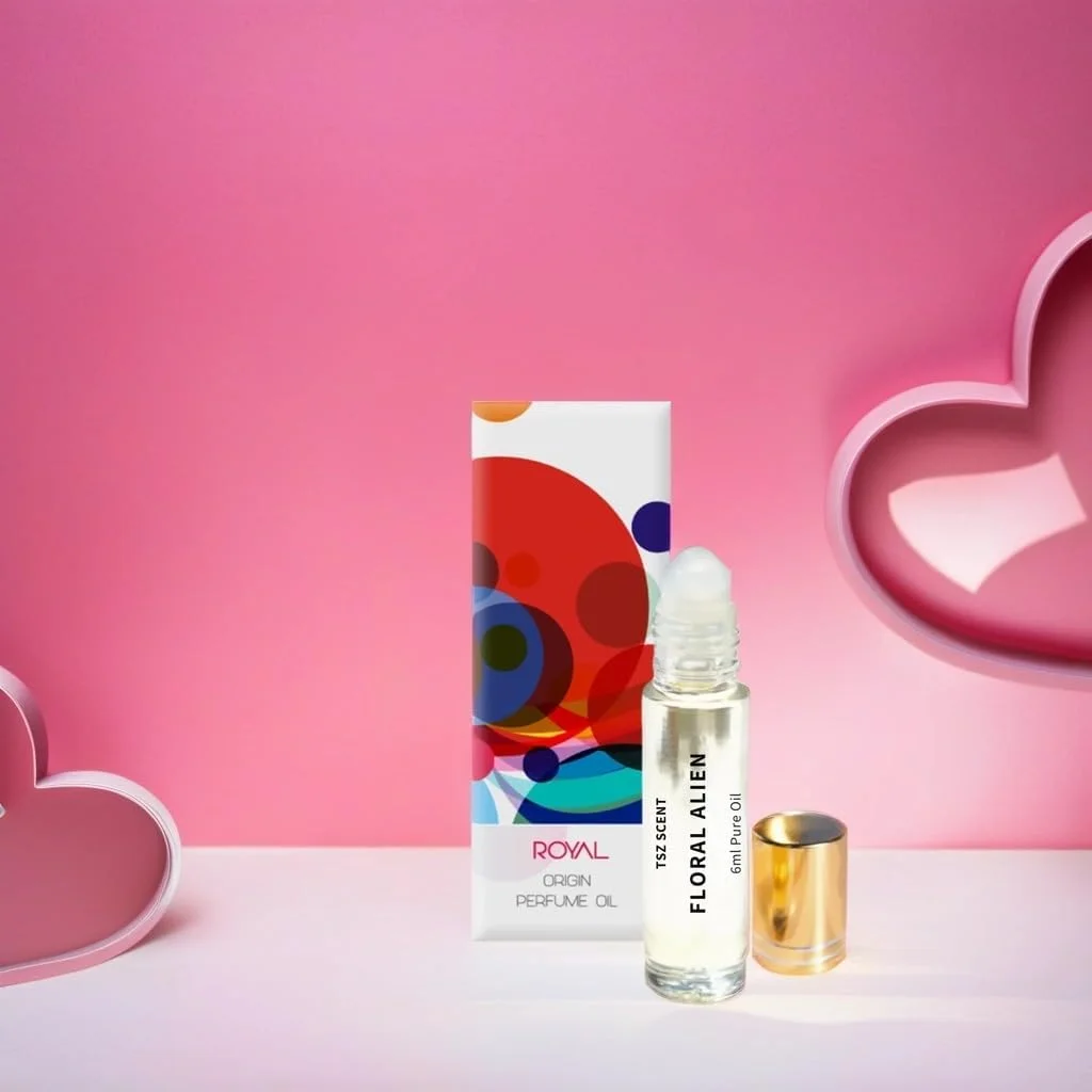 عطر زنانه رولی تی اس زد مدل Floral Alien، حجم 6 میلی لیتر، رایحه گلی، ماندگاری طولانی، بدون الکل، بافت ابریشمی و پودری، جذاب و احساسی، روغن غلیظ
