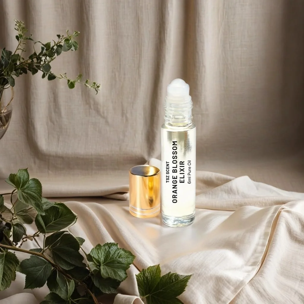 روغن عطر شکوفه پرتقال TSZ Scent، اکسیر 6 میلی لیتری، رایحه مرکباتی و گلی لوکس و ماندگار برای زنان و مردان، مناسب برای هدیه و استفاده روزانه